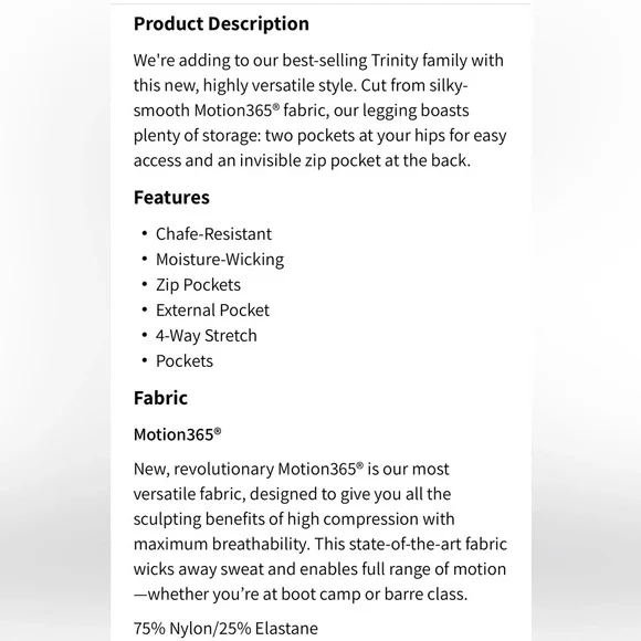 🌟Rare🌟 Fabletics Black High Frequency Reflective Trinity 7/8 Legging | XS | NWT - Picture 5 of 9